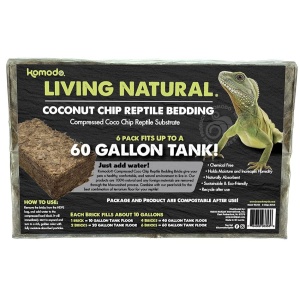 Komodo Living Natural Coconut Chip Reptile Bedding Brick